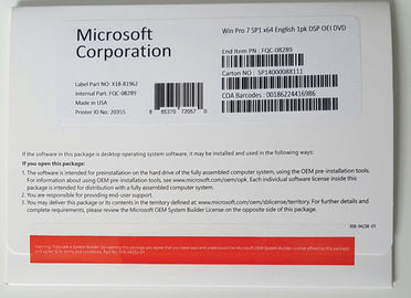 32+64 idiomas multi del paquete profesional del OEM de Windows 7 del pedazo con DVD