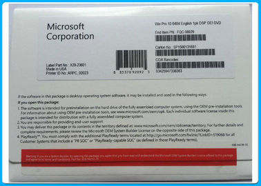 Favorable llave del OEM de Microsoft Windows 10 para el paquete estándar de la PC/del OEM del ordenador portátil