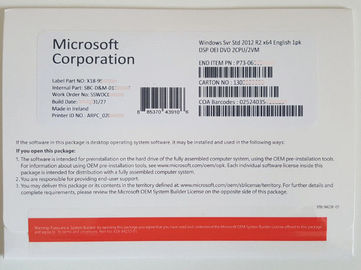 Inglés Windows Server 2012 R2 Std, llave del OEM R2 de Windows 2012 con garantía del curso de la vida