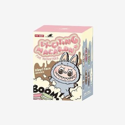 Monstruos originales auténticos de Popmart Labubu Excitantes asientos de macarrones caja ciega figura muñeca de peluche juguetes lindos cajas misteriosas