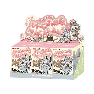 POPMARTS Auténticos monstruos Labubu Excitante Macaron Ciego Caja Figura Muñeca de peluche Juguetes lindos Cajas misteriosas