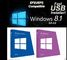 Llave al por menor del código 1 de la activación de la caja del 100% Windows 8,1 auténticos favorable para 1 instalación de la PC