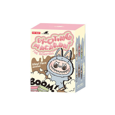 POPMARTS Auténticos monstruos Labubu Excitante Macaron Ciego Caja Figura Muñeca de peluche Juguetes lindos Cajas misteriosas