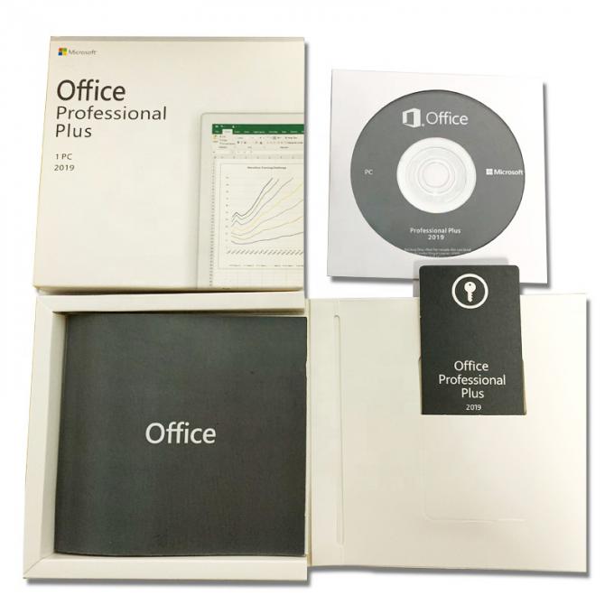 Profesional más el paquete de la caja de la venta al por menor de Microsoft Office Vision 2019 del software de la transferencia directa