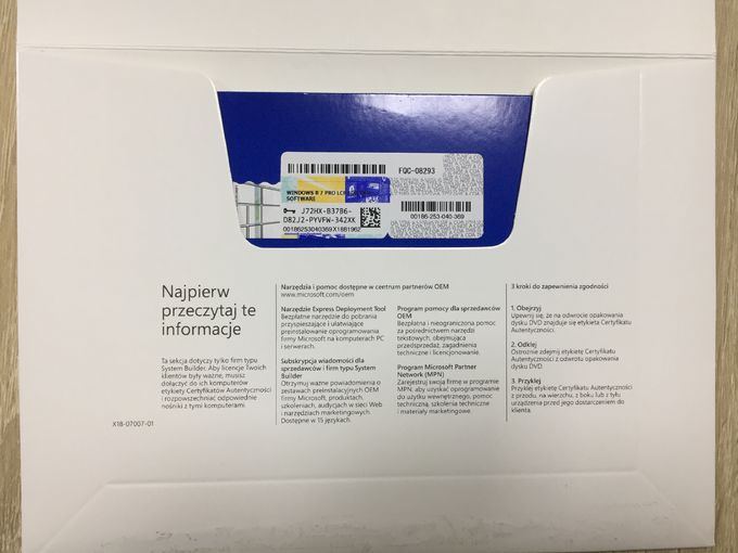 Profesional inglés/francés/del italiano de Microsoft Windows 8,1 con la activación de la etiqueta engomada del COA