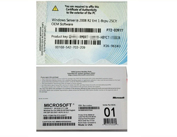 la licencia dominante auténtica Windows Server del superventas 25Clients 2008 R2 Enterprise Edition 8cpu Windows Server Digi 2008 en línea